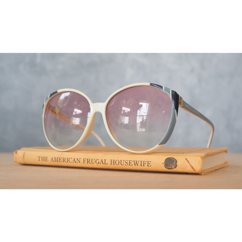 Vintage 1980s Victor Saint Hugues Sunglasses Color Block Festival Retro Beachy